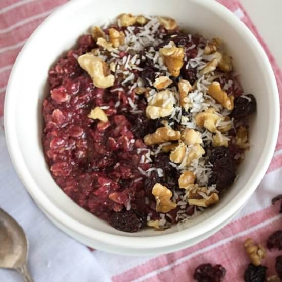 Microwave Cherry Oatmeal - Recipe photo by fANNEtastic food