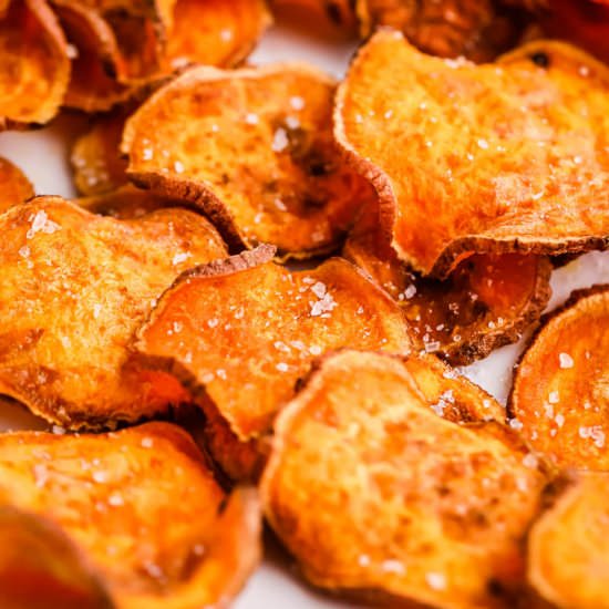 Air Fryer Sweet Potato Chips - Recipe photo by julieseatsandtreats