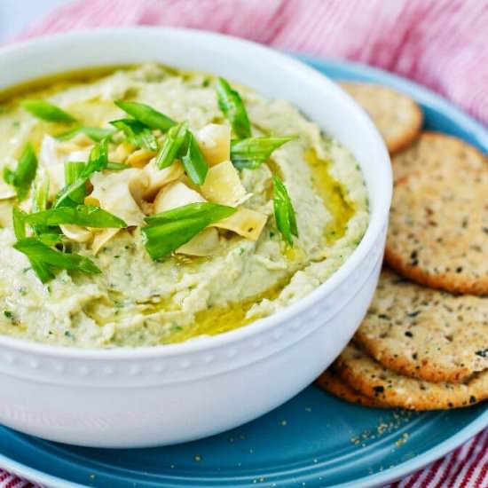White Bean & Artichoke Heart Dip - Recipe photo by karenskitchenstories