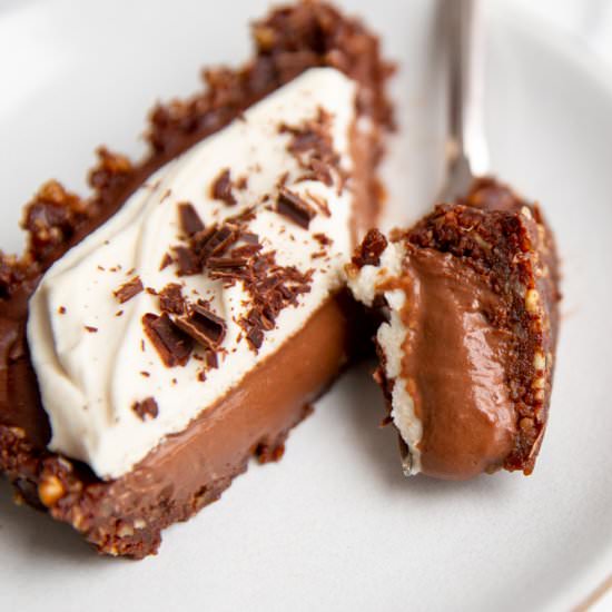 No Bake Vegan Chocolate Tart (GF) - Recipe photo by FromScratchFast