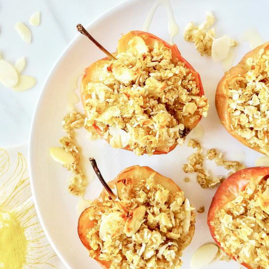Crumble topped baked apples - Recipe photo by Low Histamine Kitchen