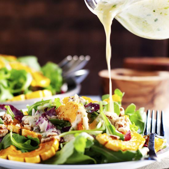 Delicata Squash Salad - Recipe photo by PinchandSwirl