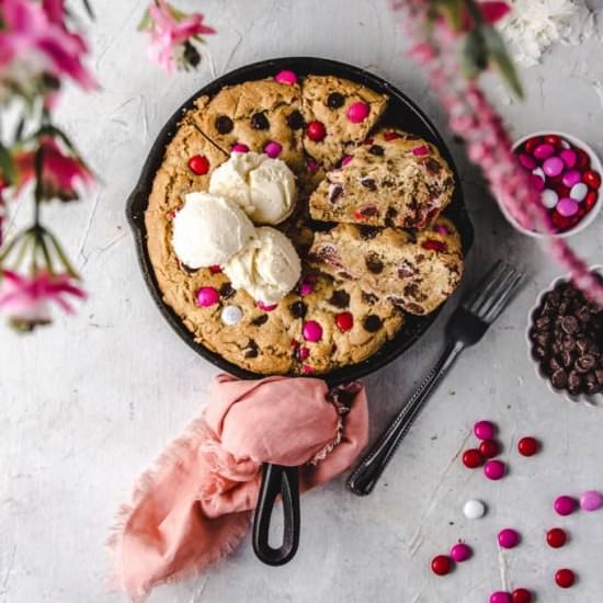 Coconut Chocolate Skillet Cookie - Recipe photo by thecupcakechronicles