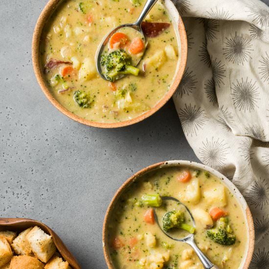 Vegan Broccoli Cheese Soup - Recipe photo by wellfedbaker