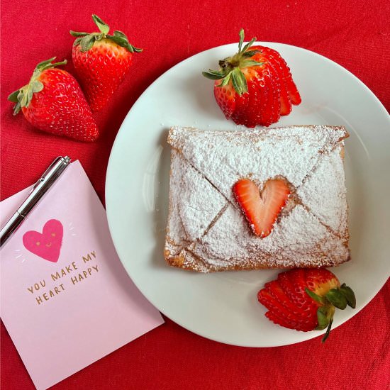 Strawberry Love Letter Pastries - Recipe photo by jollytomato