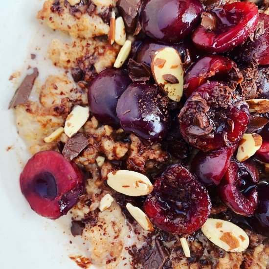 Cherry Chocolate Oatmeal - Recipe photo by Quisine Queen B