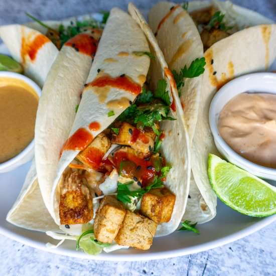 Vegan Tofu Tacos - Recipe photo by Share the Spice