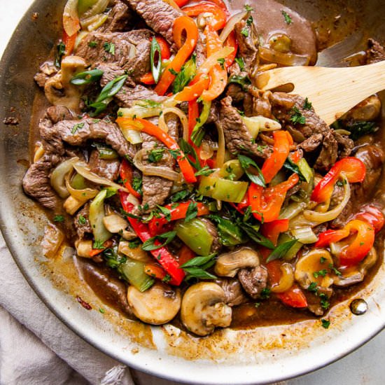 Honey Balsamic Beef Stir Fry - Recipe photo by easyweeknightrecipes