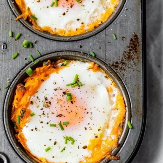 Baked Sweet Potato Egg Cups - Recipe photo by Skinnytaste
