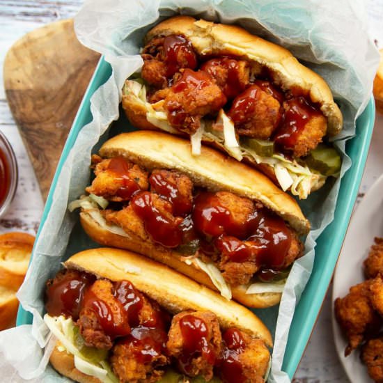 Popcorn Chicken Sandwich - Recipe photo by somethingaboutsandwiches