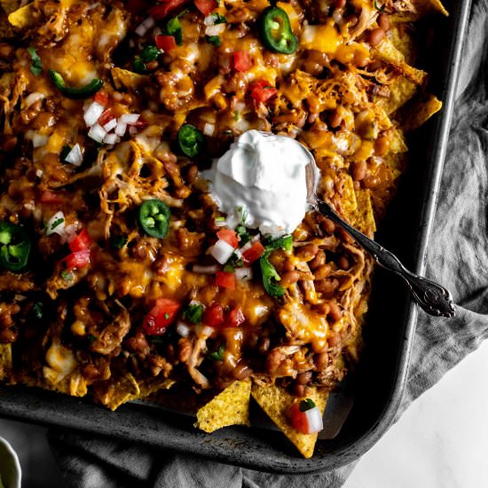 slow cooker pulled pork + nachos - Recipe photo by whisked away kitchen