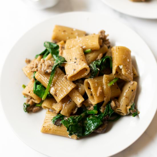 One Pan Creamy Italian Sausage Pasta - Recipe photo by simpleeverydayrecipes