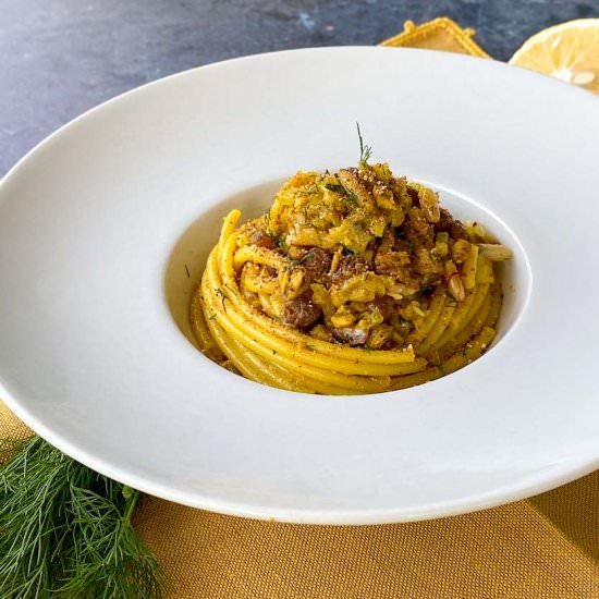 Pasta with Sardines - Recipe photo by Italian Kitchen Confessions