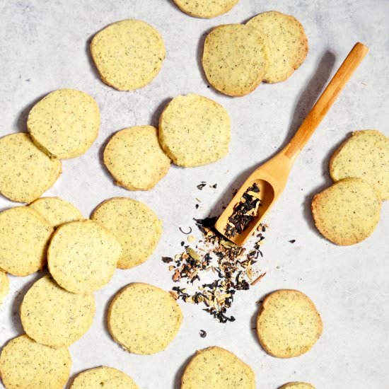 Masala Chai Shortbread Cookies - Recipe photo by Jaja Bakes