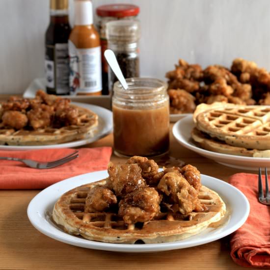 chicken karaage and waffles - Recipe photo by davebakes