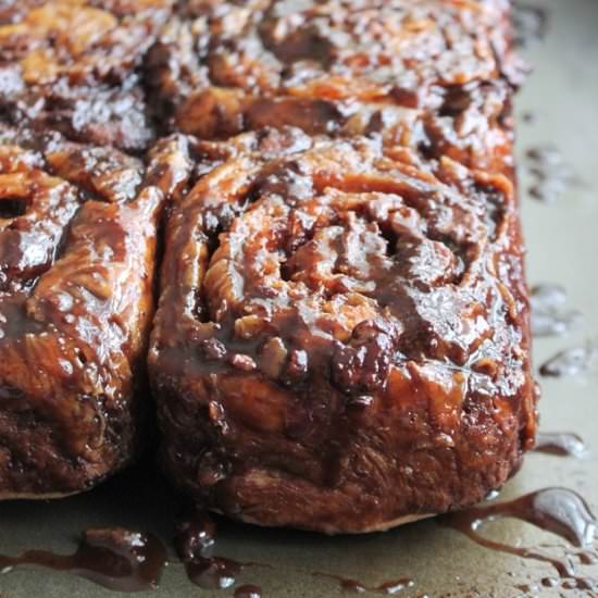 Triple-Chocolate Sticky Buns - Recipe photo by MyRecipeReviews