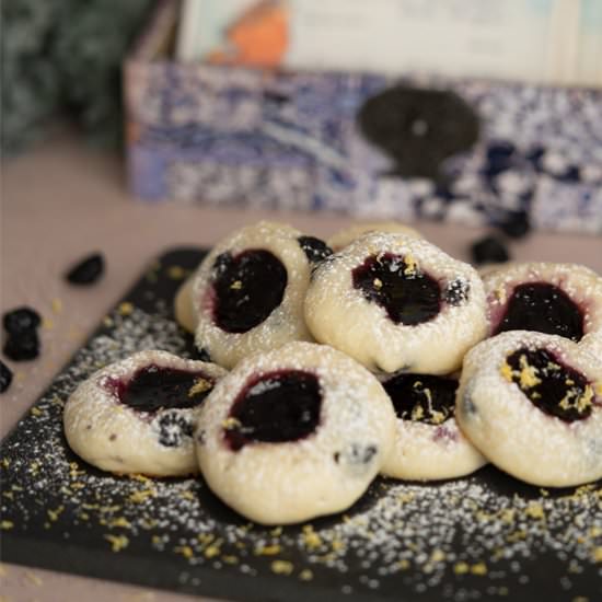 Blueberry with Blueberry Jam Cookie - Recipe photo by Mycookiejourney