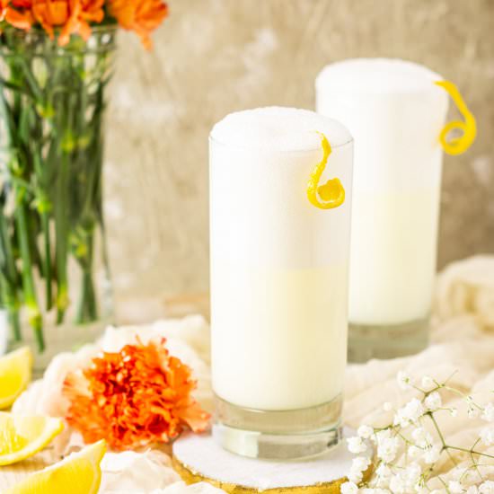 Ramos Gin Fizz - Recipe photo by Burrata and Bubbles