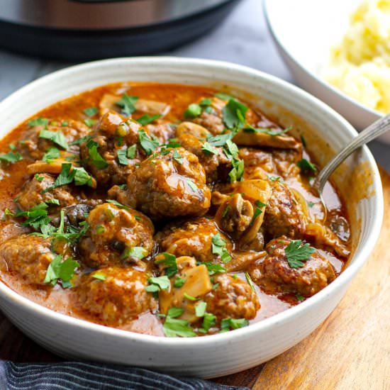 Instant Pot Salisbury Meatballs - Recipe photo by IrenaMacri