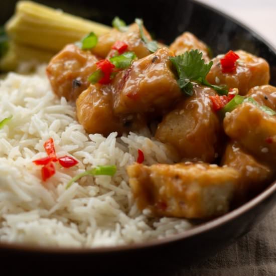 Easy Vegan Tofu Bowl - Recipe photo by sweeterthanoats
