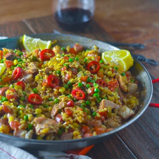 Best Salmon Paella - Recipe photo by Feed Your Soul