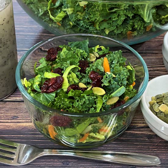 Kale and Brussel Sprout Salad - Recipe photo by savorysaver