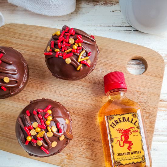 Fireball Hot Chocolate Bombs - Recipe photo by shopwithmemama