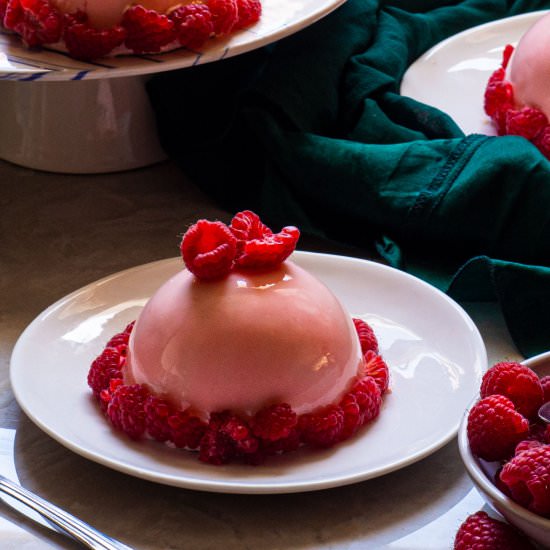 Raspberry Ricotta Mousse Cakes - Recipe photo by rhubarbandcod