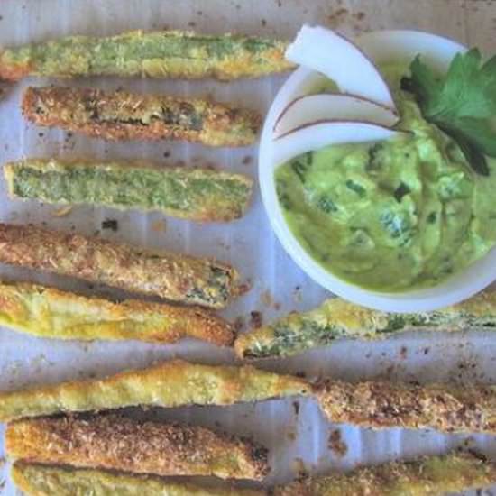 Coconut Baked Zucchini Sticks - Recipe photo by a zest for life