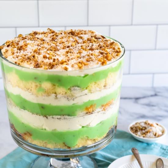 Pistachio Pudding Trifle Dessert - Recipe photo by HostessAtHeart
