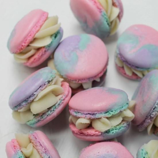 Tie Dye French Macarons - Recipe photo by homebodyeats