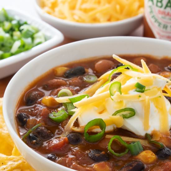 Vegetarian Chili - Recipe photo by For the Love of Cooking
