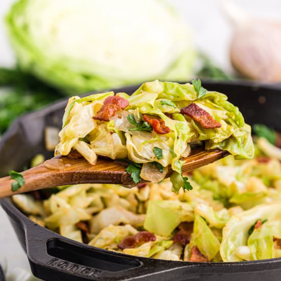 Fried Cabbage and Bacon - Recipe photo by familyfreshmeals