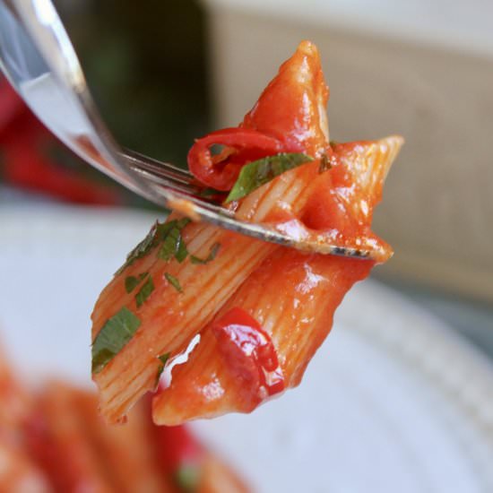 penne arrabbiata - Recipe photo by christinascucina