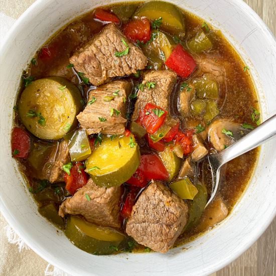 Beef Kebab Soup - Recipe photo by FitSlowCookerQueen