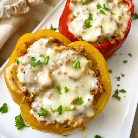 Slow Cooker Stuffed Peppers - Recipe photo by FitSlowCookerQueen