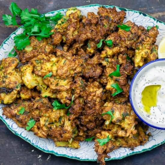 Cauliflower Fritters - Recipe photo by The Mediterranean Dish