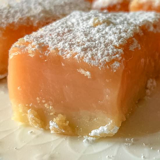 Creamy Pink Grapefruit Bars - Recipe photo by NotEntirelyAverage