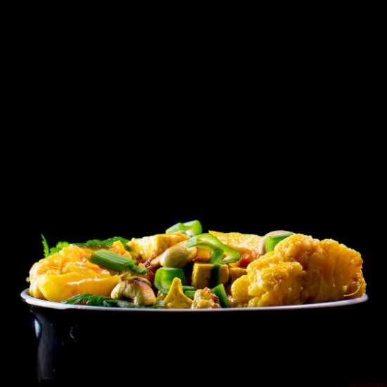 Tofu and cauliflower curry - Recipe photo by receitas