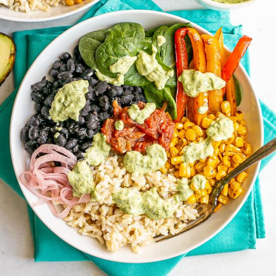 Bean and rice bowls - Recipe photo by Family Food on the Table