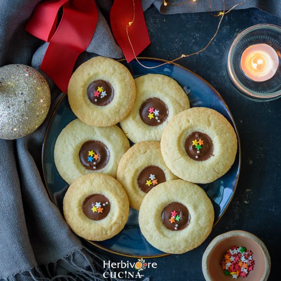 Eggless Chocolate Vanilla Cookies - Recipe photo by Herbivore Cucina