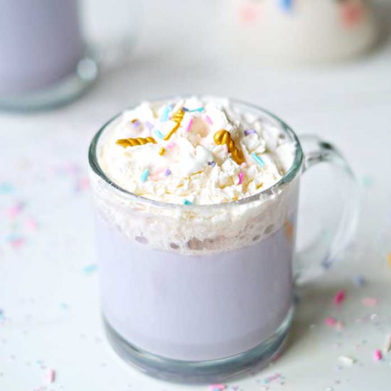 Magical Unicorn Hot Chocolate - Recipe photo by Everything Pretty