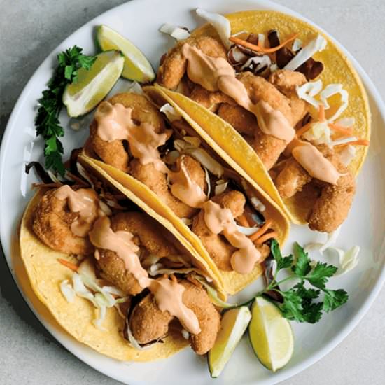 How To Make Vegan Shrimp Tacos - Recipe photo by THE VGN WAY