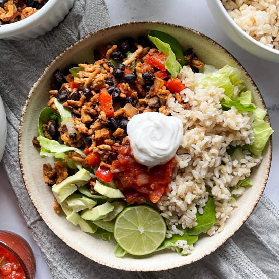 Ground Chicken Burrito Bowl - Recipe photo by frozen_bananas_