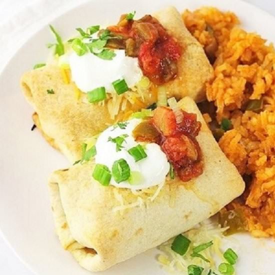 Baked Chicken Chimichangas - Recipe photo by nowcookthis