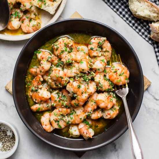 Garlic Butter Shrimp - Recipe photo by PantsDownApronsOn