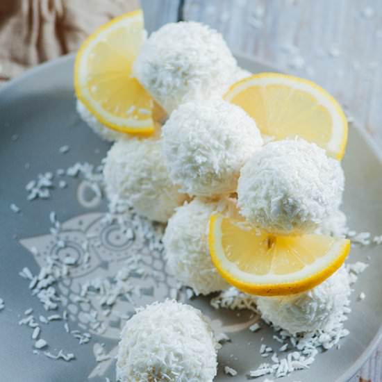 Lemon Coconut Cream Cheese Balls - Recipe photo by littlebitrecipes