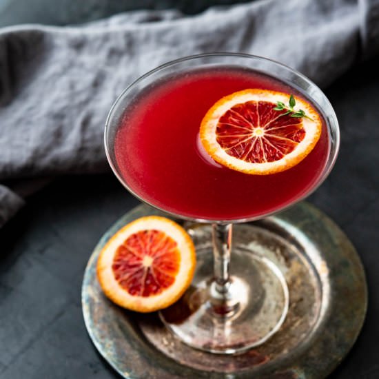 Blood Orange Martini - Recipe photo by garlic and zest