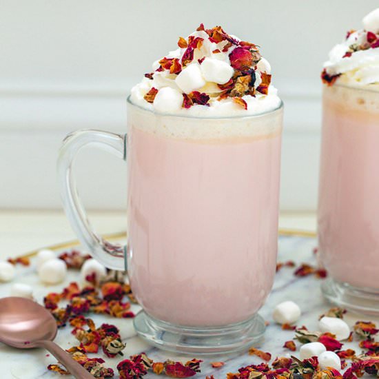 Rose White Hot Chocolate - Recipe photo by Wearenotmartha