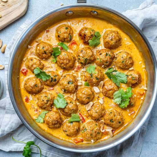 HEALTHY TURKEY MEATBALLS IN CURRY S - Recipe photo by healthyfitnessmeals